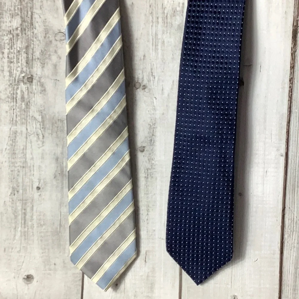 Donald Trump Gray and Cream Striped Ties Set - Picture 1 of 6